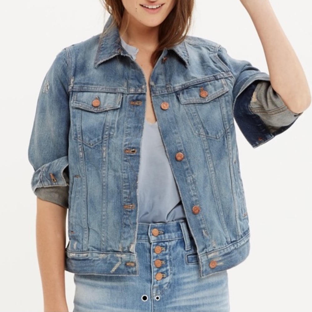 Madewell Distressed Denim Jacket | S